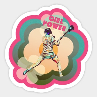 Girls Lacrosse, Girl Power LAX Sticker